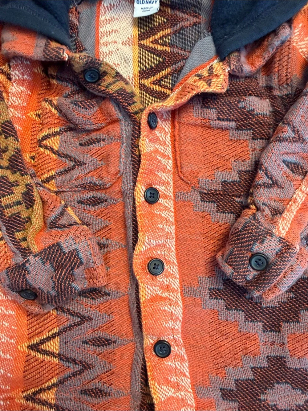 Old Navy Boys Button-Downs - Navy, Gray, Orange, Cream, Plaid